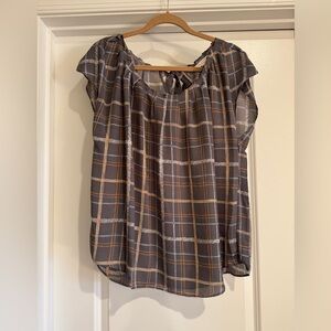 Lauren Conrad Sleeveless Plaid Blouse Size XL